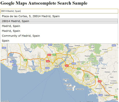 How to use Google map autocomplete location search API with example