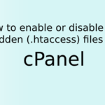 How to enable or disable the hidden (.htaccess) files in cPanel