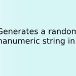 Generates a random alphanumeric string in PHP