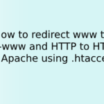 How to redirect www to non-www and HTTP to HTTPS in Apache using .htaccess