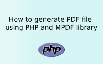How to generate PDF file using PHP and MPDF library