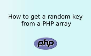 How to get a random key from a PHP array