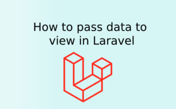 How to pass data to view in Laravel