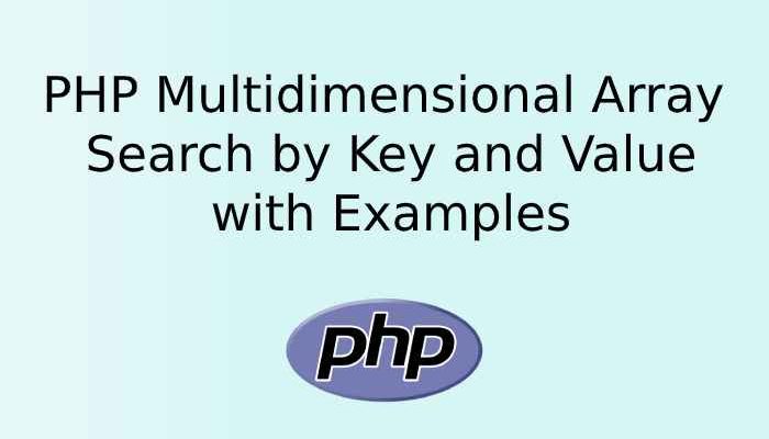 PHP Multidimensional Array Search by Key and Value with Examples