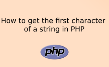 How to get the first character of a string in PHP