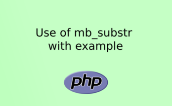 Use of mb_substr with example